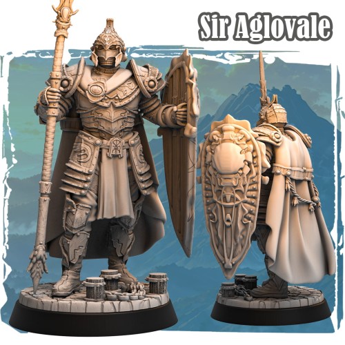 Figurka Sir Aglovale z serii Avalon Forces II przedstawia rycerza w ozdobnej zbroi z tarczą i kosturem. Bogate detale, dynamiczna poza i epicki klimat idealne do gier RPG i kolekcji fantasy.