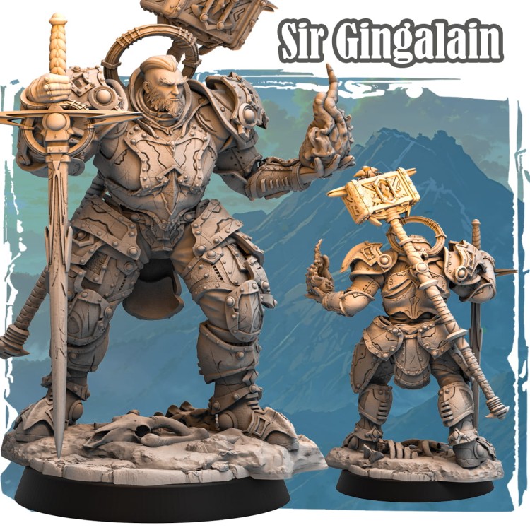 Figurka Sir Gilgalain z serii Avalon Forces II przedstawia rycerza w ciężkiej zbroi z mieczem i młotem. Bogate detale, dynamiczna poza i epicki klimat idealne do gier RPG, kolekcji i dioram fantasy.