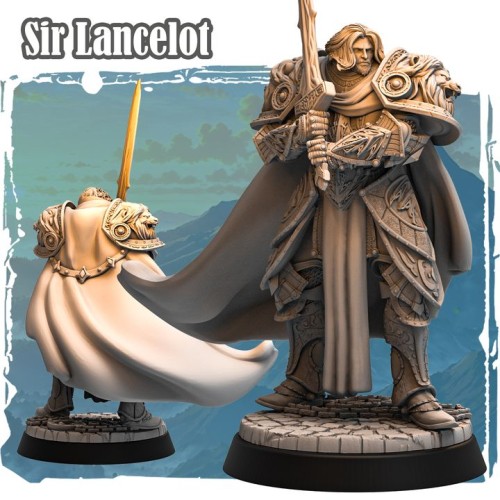 Figurka Sir Lancelot z serii Avalon Forces II przedstawia rycerza w ozdobnej zbroi z mieczem i peleryną. Bogate detale, dynamiczna poza i epicki klimat idealne do gier RPG, kolekcji i dioram fantasy.