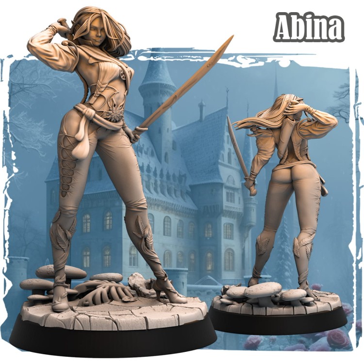 Albina – półelfia wojowniczka z serii Silverwood. Figurka fantasy 32mm z mieczem, idealna do gier RPG i kolekcji. Detaliczna rzeźba, dynamiczna poza, gotowa do walki.