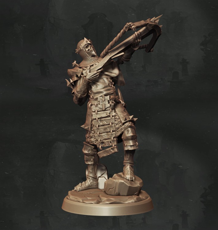 Dynamiczna figurka łucznika z serii Army of Darkness, idealna do gier fabularnych i kolekcji fantasy. Precyzyjnie odwzorowane detale zbroi i uzbrojenia podkreślają charakter postaci.