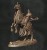 Szkieletowy jeździec w zbroi na zdeformowanym koniu, z kosą i rytualnym sztandarem, idealny do sesji RPG, kolekcji figurek i dioram fantasy w klimacie horroru, dark fantasy i nekromantycznej estetyki.