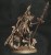 Nieumarły rycerz w kolczastej zbroi z rogami i peleryną, uzbrojony w dwugłowy włócznio-miecz, idealny do sesji RPG, kolekcji figurek i dioram fantasy w klimacie horroru, dark fantasy i przeklętej estetyki.