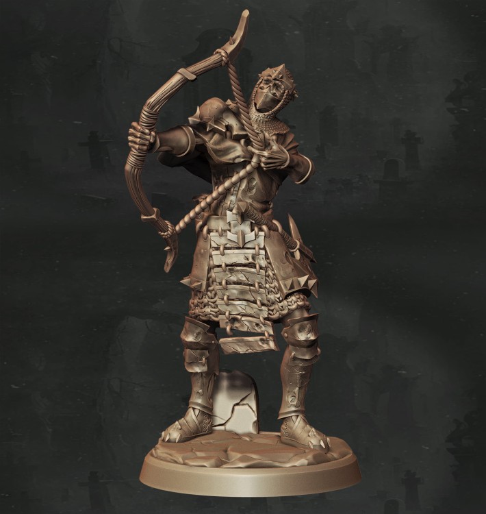 Dynamiczna figurka łucznika z serii Army of Darkness, idealna do gier fabularnych i kolekcji fantasy. Precyzyjnie odwzorowane detale zbroi i uzbrojenia podkreślają charakter postaci.