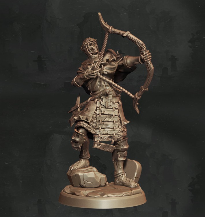 Dynamiczna figurka łucznika z serii Army of Darkness, idealna do gier fabularnych i kolekcji fantasy. Precyzyjnie odwzorowane detale zbroi i uzbrojenia podkreślają charakter postaci.