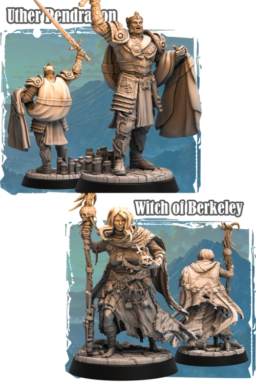 Zestaw Avalon Forces II – 26 figurek fantasy przedstawiających rycerzy, wojowniczki, magów i łowców w zbrojach. Doskonałe do sesji RPG, bitewniaków i kolekcji. Idealne do klimatów high fantasy, epickiej przygody i taktycznych kampanii.