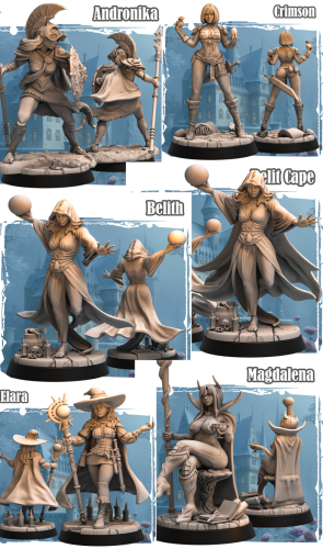 Zestaw Mercenaries – dziewiętnaście figurek fantasy przedstawiających najemników o zróżnicowanych klasach, uzbrojeniu i stylach. Doskonałe do sesji RPG, bitewniaków i kolekcji. Idealne do klimatów dark fantasy, przygody i taktycznych kampanii.