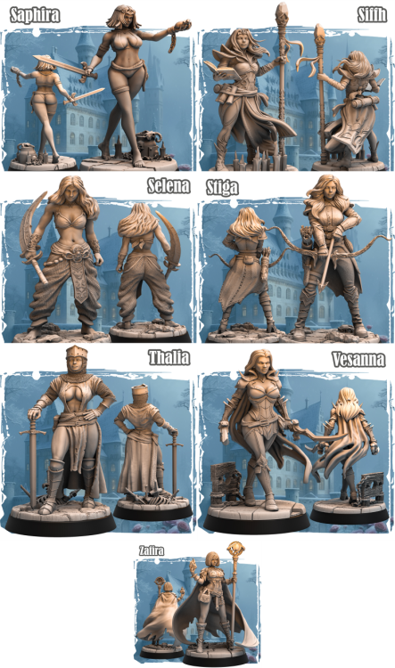 Zestaw Mercenaries – dziewiętnaście figurek fantasy przedstawiających najemników o zróżnicowanych klasach, uzbrojeniu i stylach. Doskonałe do sesji RPG, bitewniaków i kolekcji. Idealne do klimatów dark fantasy, przygody i taktycznych kampanii.