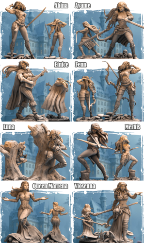 Zestaw Silverwood – osiem figurek fantasy inspirowanych archetypami D&amp;D: od bohaterów po złoczyńców. Doskonałe do sesji RPG, bitewniaków i kolekcji. Idealne do klimatów high fantasy, dark fantasy i narracyjnych kampanii. Seria Amazing Adventures.