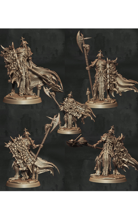 Zestaw Guard – pięć figurek fantasy przedstawiających strażników w zbrojach, z mieczami, włóczniami, kosturami i tarczami. Doskonałe do sesji RPG, bitewniaków i kolekcji. Idealne do klimatów high fantasy, dark fantasy i epickiej obrony.