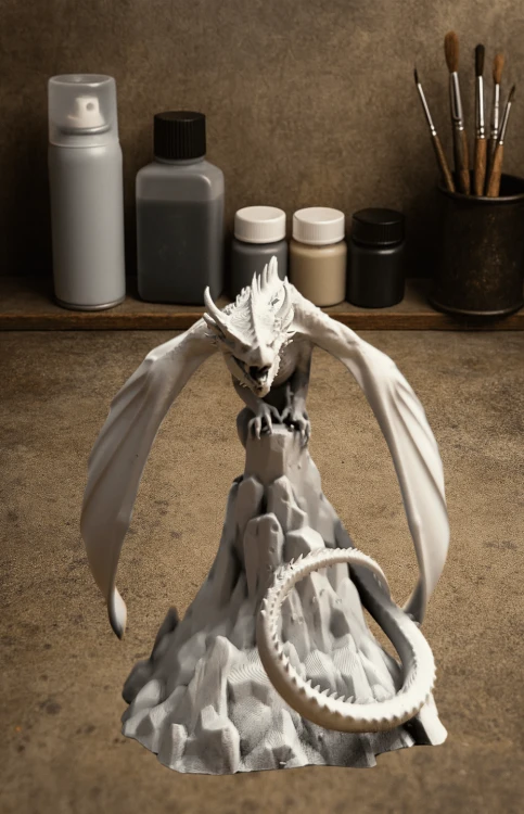 Figurka kreatury z wyeksponowanym mózgiem, wydrukowana w 3D w matowej czerni. Idealna do RPG, kolekcji i dioram. Detaliczna rzeźba, dynamiczna poza, wysoka jakość wykonania.