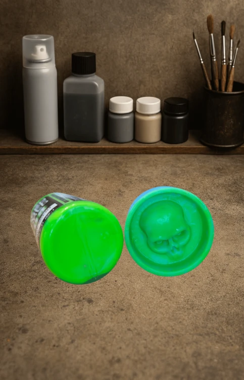 Swatch do farb Green Stuff World do obrazowania jak kolor farby prezentuje się na żywo.